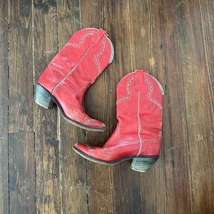 Vintage Wrangler red cowboy Western boots